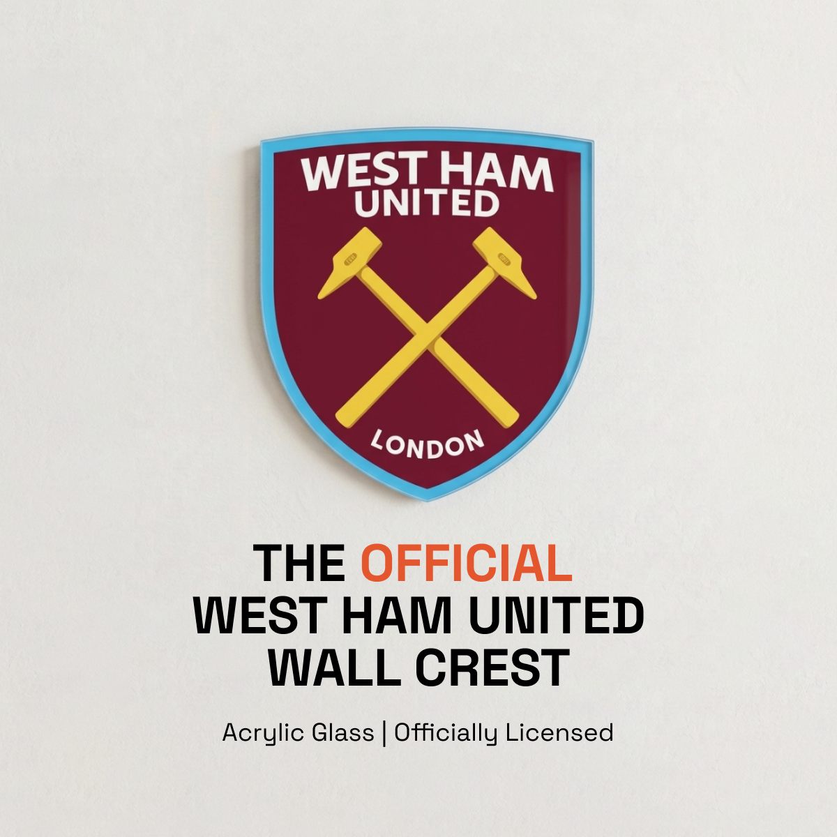 West Ham United Acrylic Wall Crest