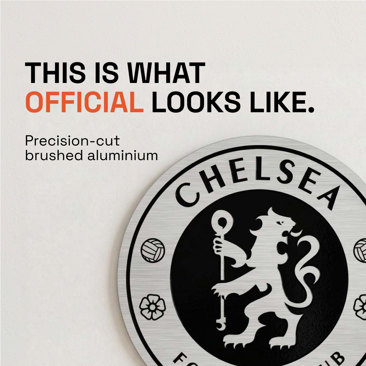 Chelsea FC Aluminium Wall Crest