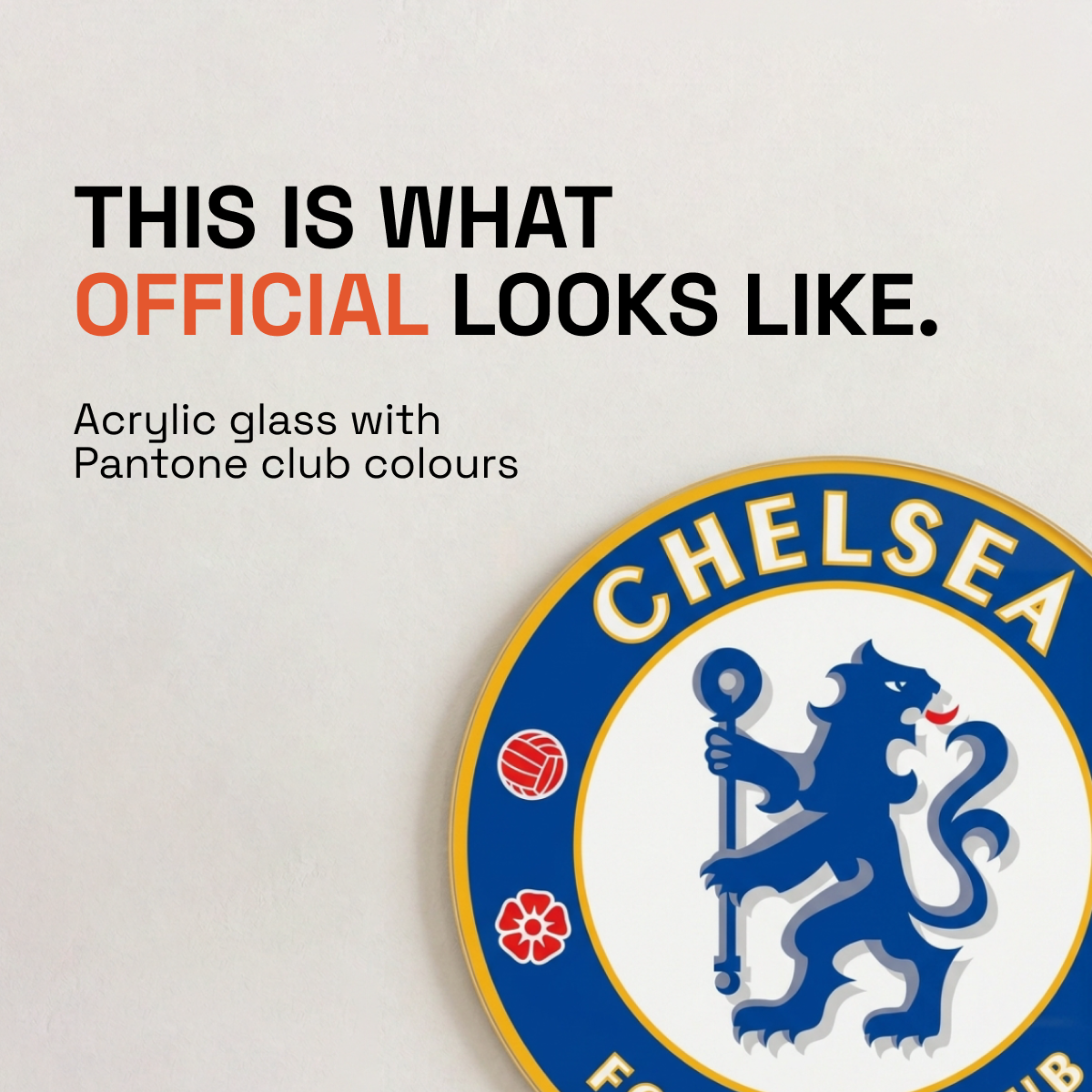 Chelsea FC Acrylic Wall Crest