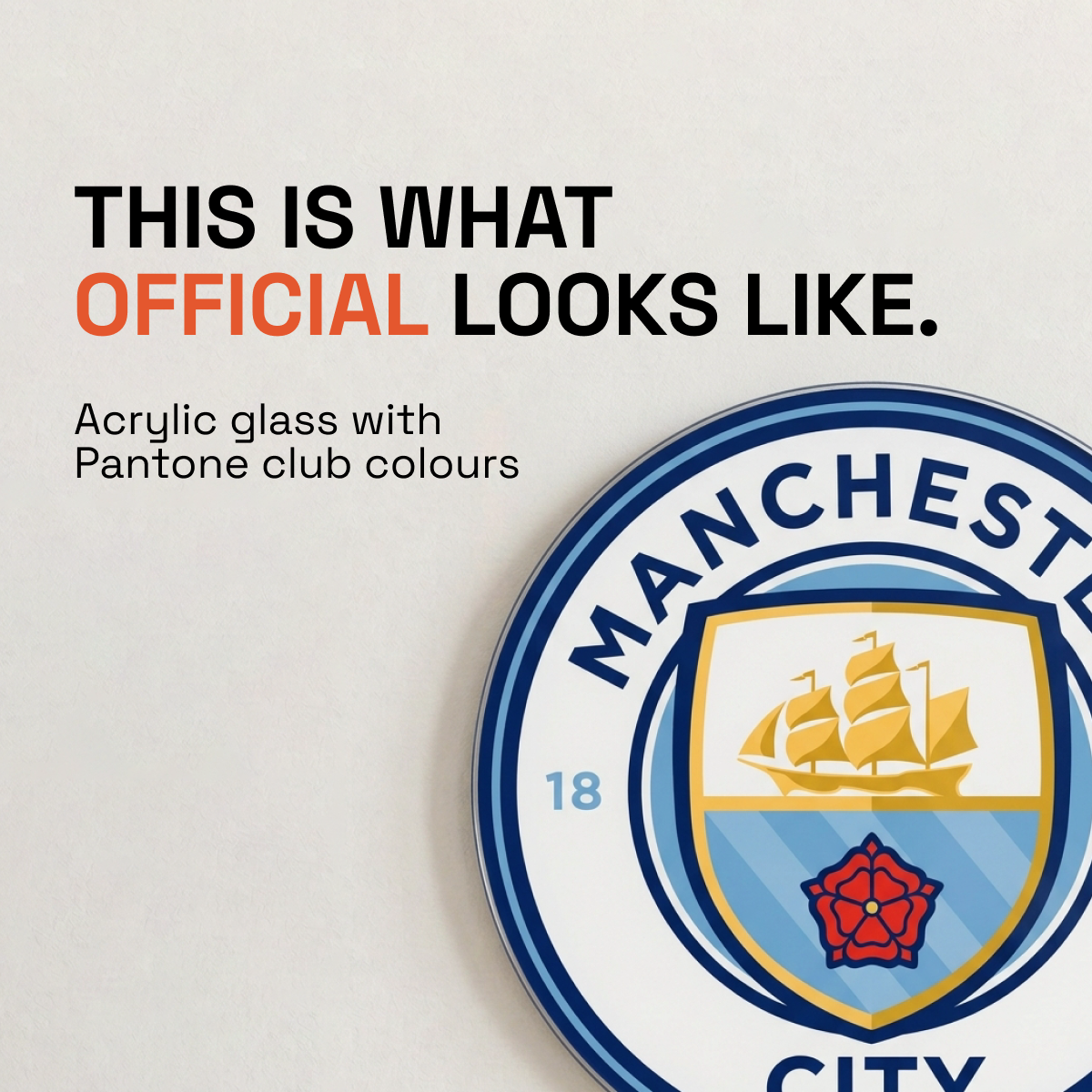 Manchester City Acrylic Wall Crest