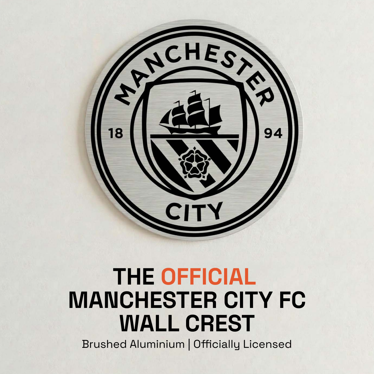 Manchester City Aluminium Wall Crest