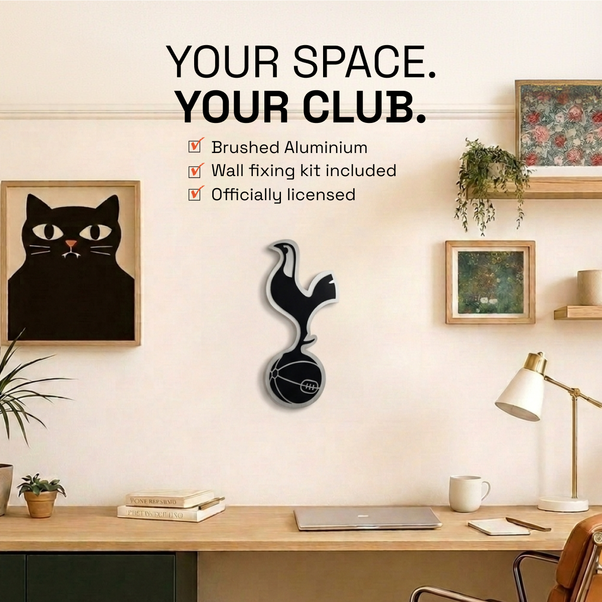 Tottenham Hotspur Aluminium Wall Crest