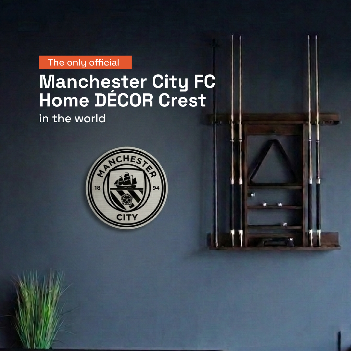 Manchester City Aluminium Wall Crest