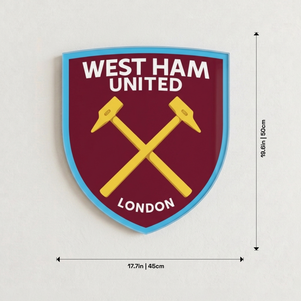 West Ham United Acrylic Wall Crest