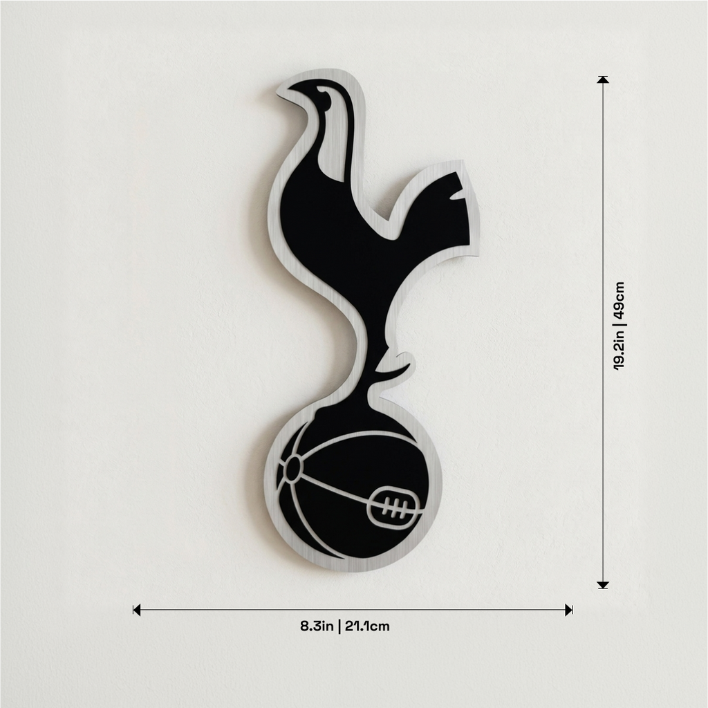 Tottenham Hotspur Aluminium Wall Crest